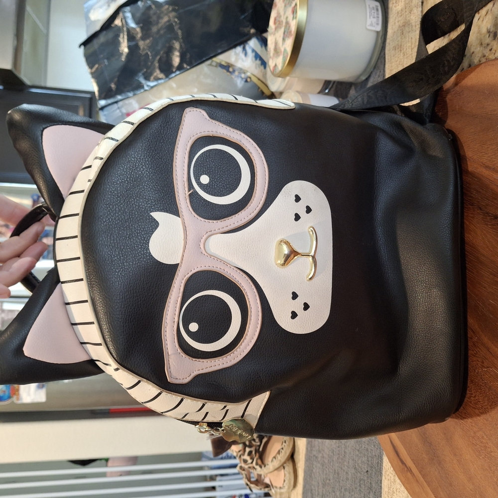 Black Cat Face Backpack